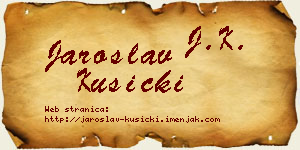 Jaroslav Kusicki vizit kartica